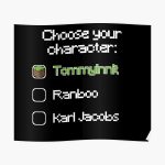 Choose your character - Tommyinnit (2) Poster RB2805 product Offical TommyInnit Merch