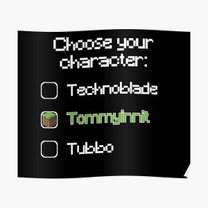 Choose your character - Tommyinnit Poster RB2805 product Offical TommyInnit Merch