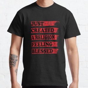 Just Created a Religion Feeling Blessed | Tommyinnit V3 Classic T-Shirt RB2805 product Offical TommyInnit Merch