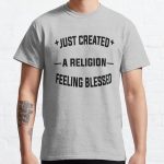 Just Created a Religion Feeling Blessed | Tommyinnit V2 Classic T-Shirt RB2805 product Offical TommyInnit Merch