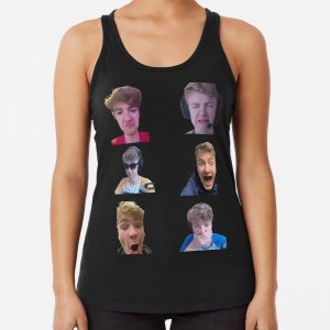Tommyinnit Faces Dream Team Racerback Tank Top RB2805 product Offical TommyInnit Merch