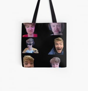 Tommyinnit Faces Dream Team All Over Print Tote Bag RB2805 product Offical TommyInnit Merch