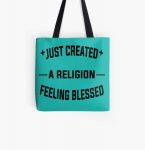 Just Created a Religion Feeling Blessed | Tommyinnit V2 All Over Print Tote Bag RB2805 product Offical TommyInnit Merch