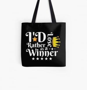 I'd Rather Lose as a Winner Than Win as a Loser - tommyinnit quote All Over Print Tote Bag RB2805 product Offical TommyInnit Merch