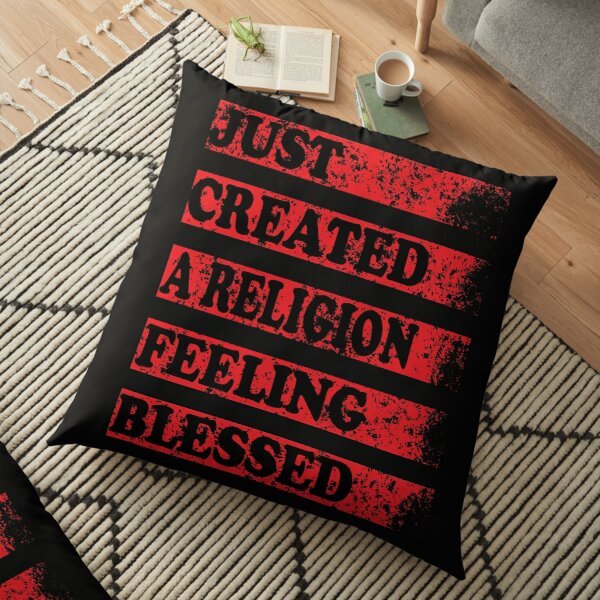 Just Created a Religion Feeling Blessed | Tommyinnit V3 Floor Pillow RB2805 product Offical TommyInnit Merch