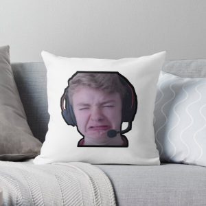 TommyInnit Black on White Throw Pillow RB2805 product Offical TommyInnit Merch