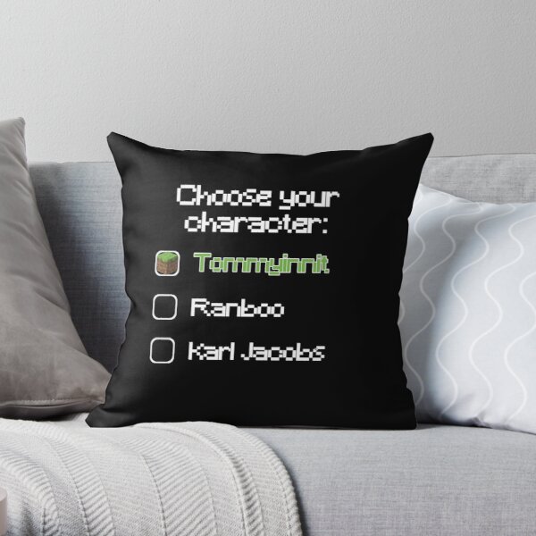 Choose your character - Tommyinnit (2) Throw Pillow RB2805 product Offical TommyInnit Merch