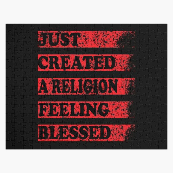 Just Created a Religion Feeling Blessed | Tommyinnit V3 Jigsaw Puzzle RB2805 product Offical TommyInnit Merch