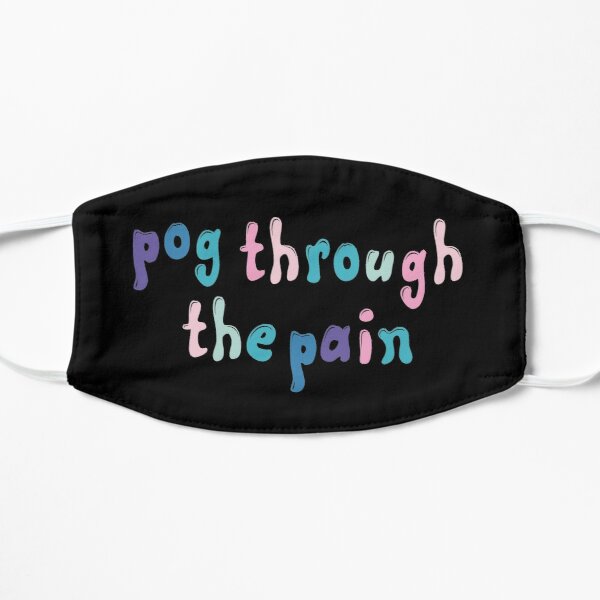 tommyinnit : pog through the pain Flat Mask RB2805 product Offical TommyInnit Merch