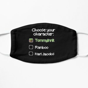 Choose your character - Tommyinnit (2) Flat Mask RB2805 product Offical TommyInnit Merch