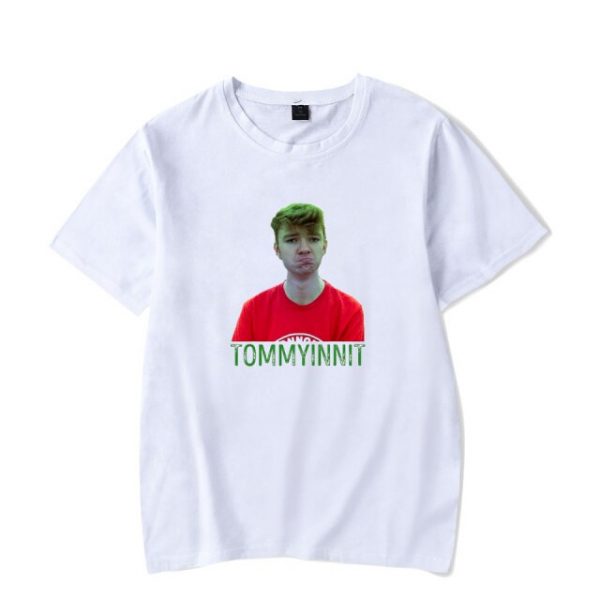 2021 Tommyinnit Short sleeved T shirt Harajuku Printed Logo Hot Red Net Game Blogger Summer Round 15.jpg 640x640 15 - TommyInnit Shop