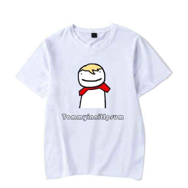 2021 Tommyinnit Short sleeved T shirt Harajuku Printed Logo Hot Red Net Game Blogger Summer Round 18.jpg 640x640 18 - TommyInnit Shop