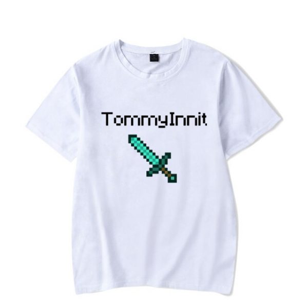 2021 Tommyinnit Short sleeved T shirt Harajuku Printed Logo Hot Red Net Game Blogger Summer Round 19.jpg 640x640 19 - TommyInnit Shop