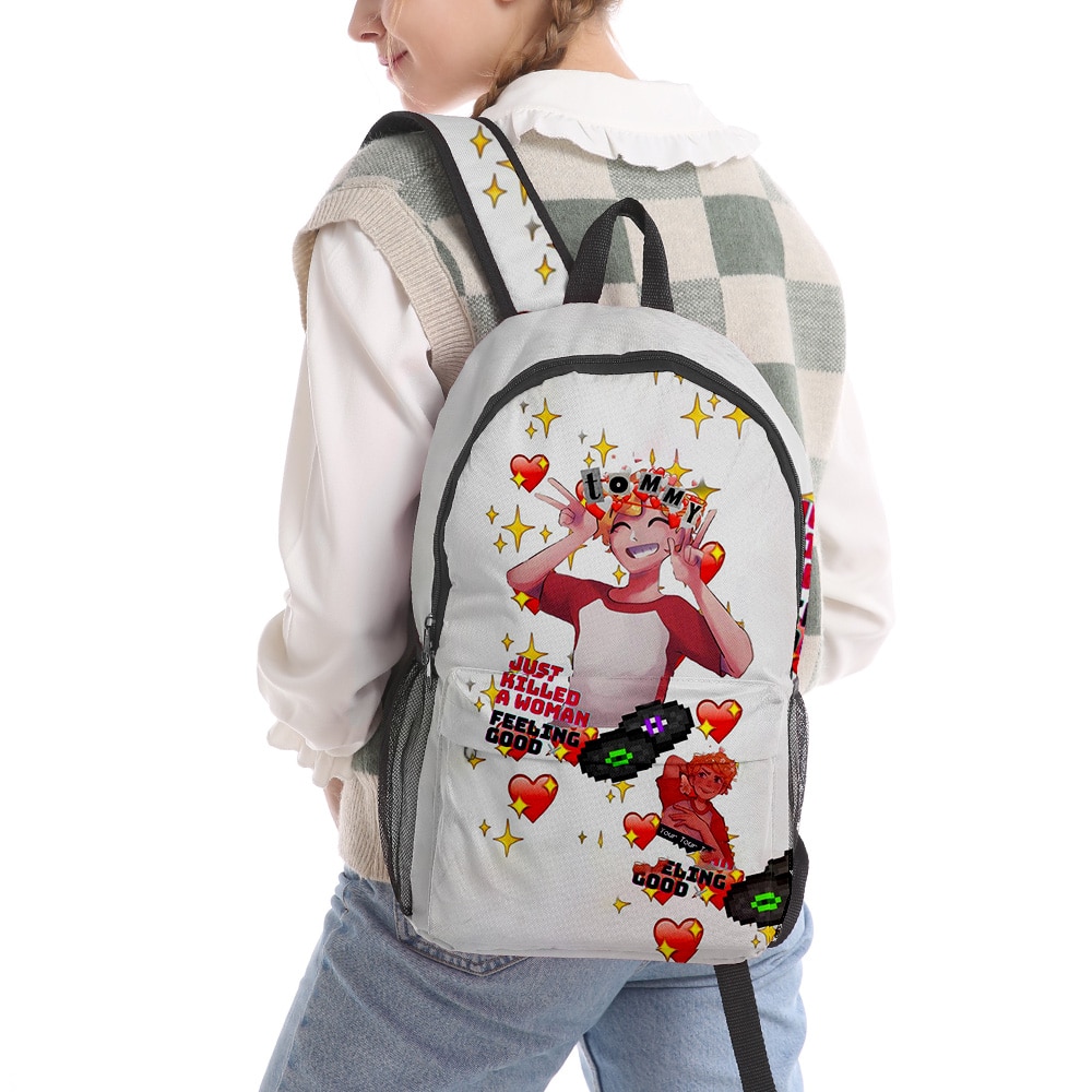 2021 Dream SMP Tommyinnit Men Women Backpack Fabric Oxford School Bag Simple High Capacity Teenager Girls 3D Bag Travel Backpack