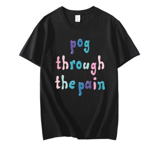 Anime Summer T shirts Tommyinnit Pog Through The Pain Print High Quality Oversized Unisex Short - TommyInnit Shop