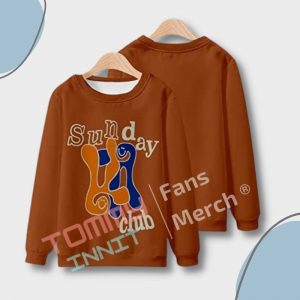 Tommyinnit Sunday Club Brown Pullover Sweatshirt - TommyInnit Shop
