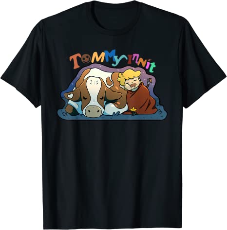 tommyinnit-t-shirts-tommyinnit-cow-sleeping-classic-t-shirt