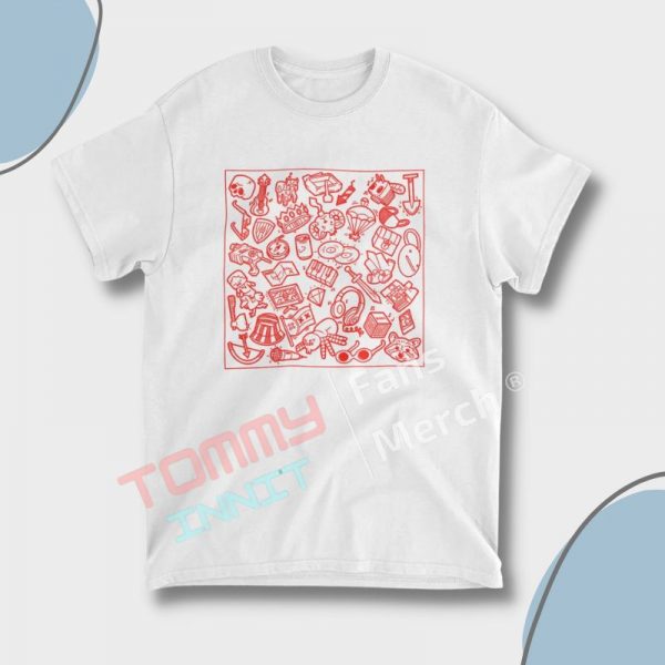 Stylistic Patterns Printed White T Shirt 1 - TommyInnit Shop