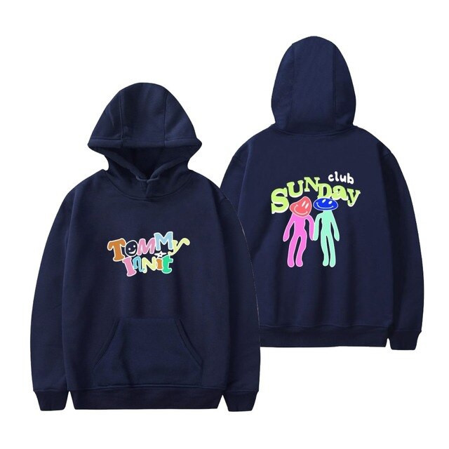 TommyInnit Hoodies - Sunday Club Printed Double Sides Pullover Hoodie ...